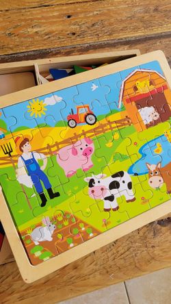 Puzzles, Magnetic & Busy Book Set (Read Description)