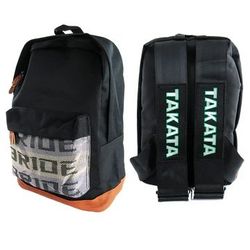 Brand New JDM TAKATA Bride Racing Black Harness Adjustable Shoulder Strap Backpack