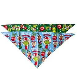 The Grinch Christmas Bandana 2 Pack Pet Bandanas Dogs Cats Holiday NEW