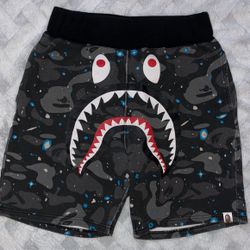 Authentic Bape Space Camo Shark Sweat Shorts (SS21)