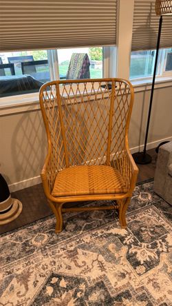 Vintage Rattan Chair- mid century modern