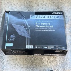 Matte Black Glacier Bay 8 In Shower Head 