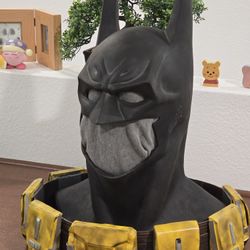 Batman Arkham City Cowl. And Utility Belt