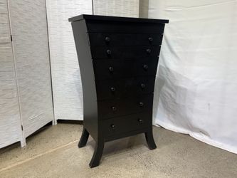 Flared Black Jewelry Chest Dresser