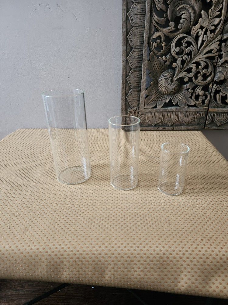 4", 6" & 8" Clear Cylinder Vases