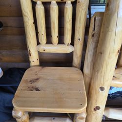 Homemade Amish Log Chair