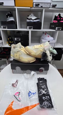 Jordan 4 retro off-white Sail size 7.6 9 Men