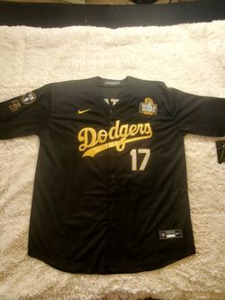 BRAND NEW SHOHEI OHTANI NIKE BLACK WORLD SERIES DODGERS JERSEY 2XL