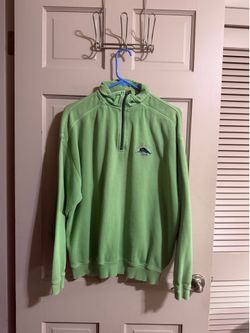 Men’s Tommy Bahama 1/4 Zip Pullover Light Green Size Medium