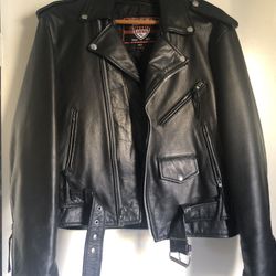 Leather Biker Motorcycle Jacket 