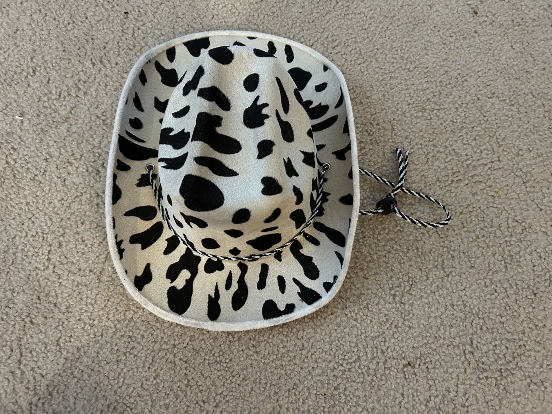 Cow Print Cowboy Hats – Adjustable Chin Strap, Cowgirl, Wild West Themed Parties, Animal Print Hat