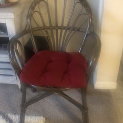 $30 Taupe/Brown RATTAN CHAIR