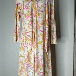 Vintage Travel Lite By Boutique  Robe Lounge Wear Size Small 