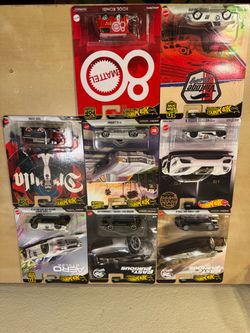 Hot Wheels Premium Die-Cast Car Lot of 8
