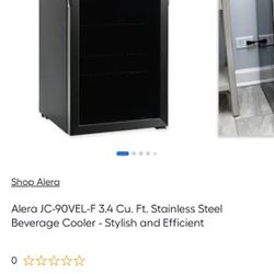 Alera JC-90VEL-F 3.4 Cu. Ft. Stainless Steel Beverage Cooler - Stylish and Efficient