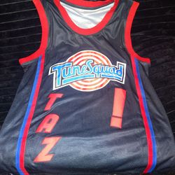 (2) Taz basketball jersey (Tune Squad) size s teen