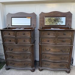 Dresser, Nightstand And Mirror Set