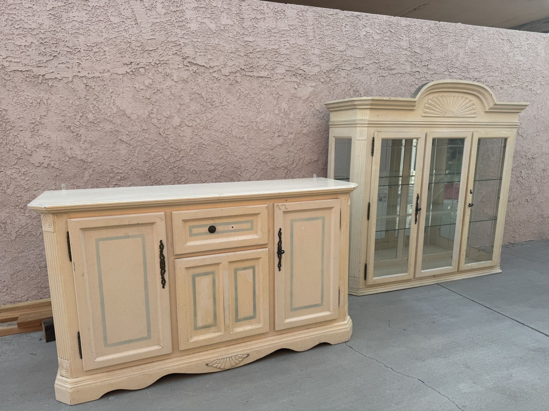 Glass China Cabinet with Lights