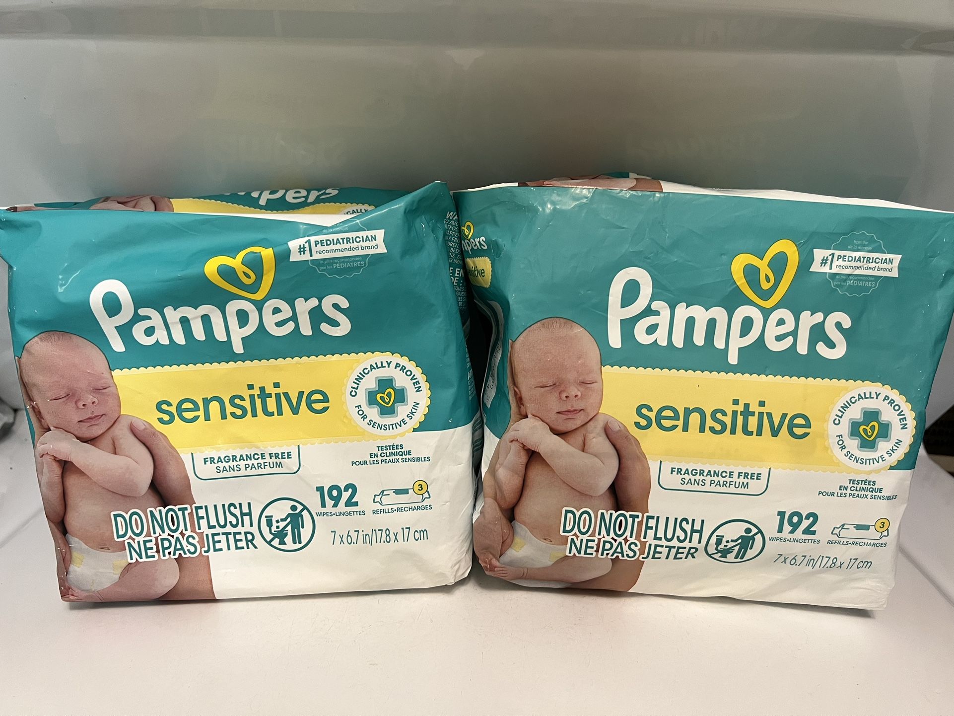 Pampers wipes refills total 384 both x $12