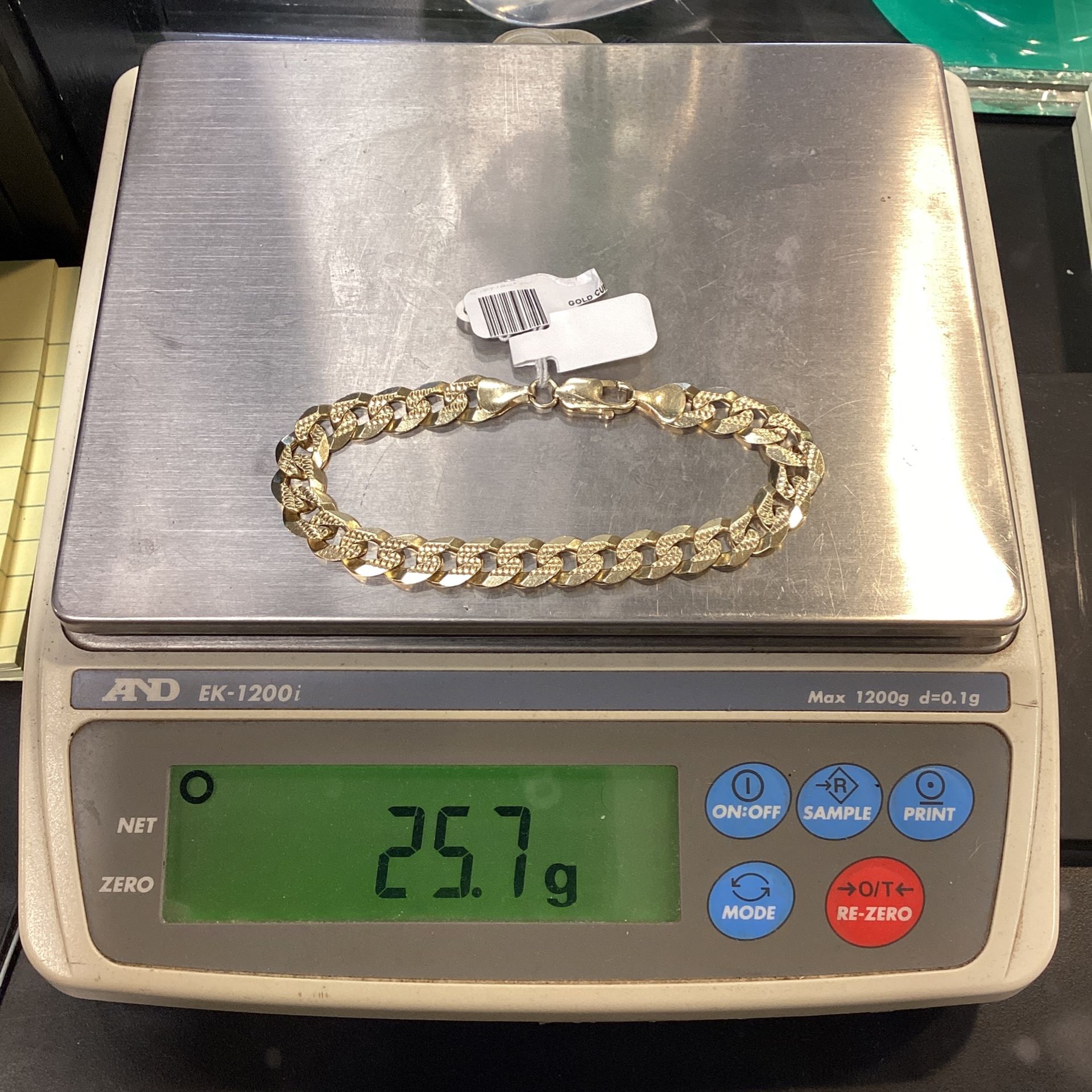 14k Diamond Cut Bracelet 8 Inch’s 25.7 Grams 9.6 mm