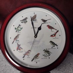 Howard Miller Wild Songbird Wall Clock, Chimes,  Plastic Frame