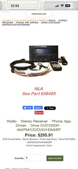 RV Radio Drive DVD 1000