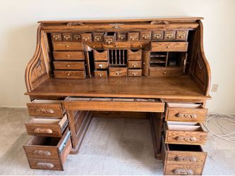 Oak Roll Top Desk