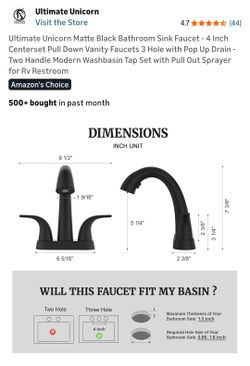 Ultimate Unicorn Matte Black Bathroom Sink Faucet - NEW