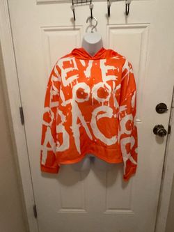 Orange and white hoodie