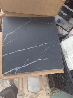 Black Marble Look Porcelain Tile 12 x12