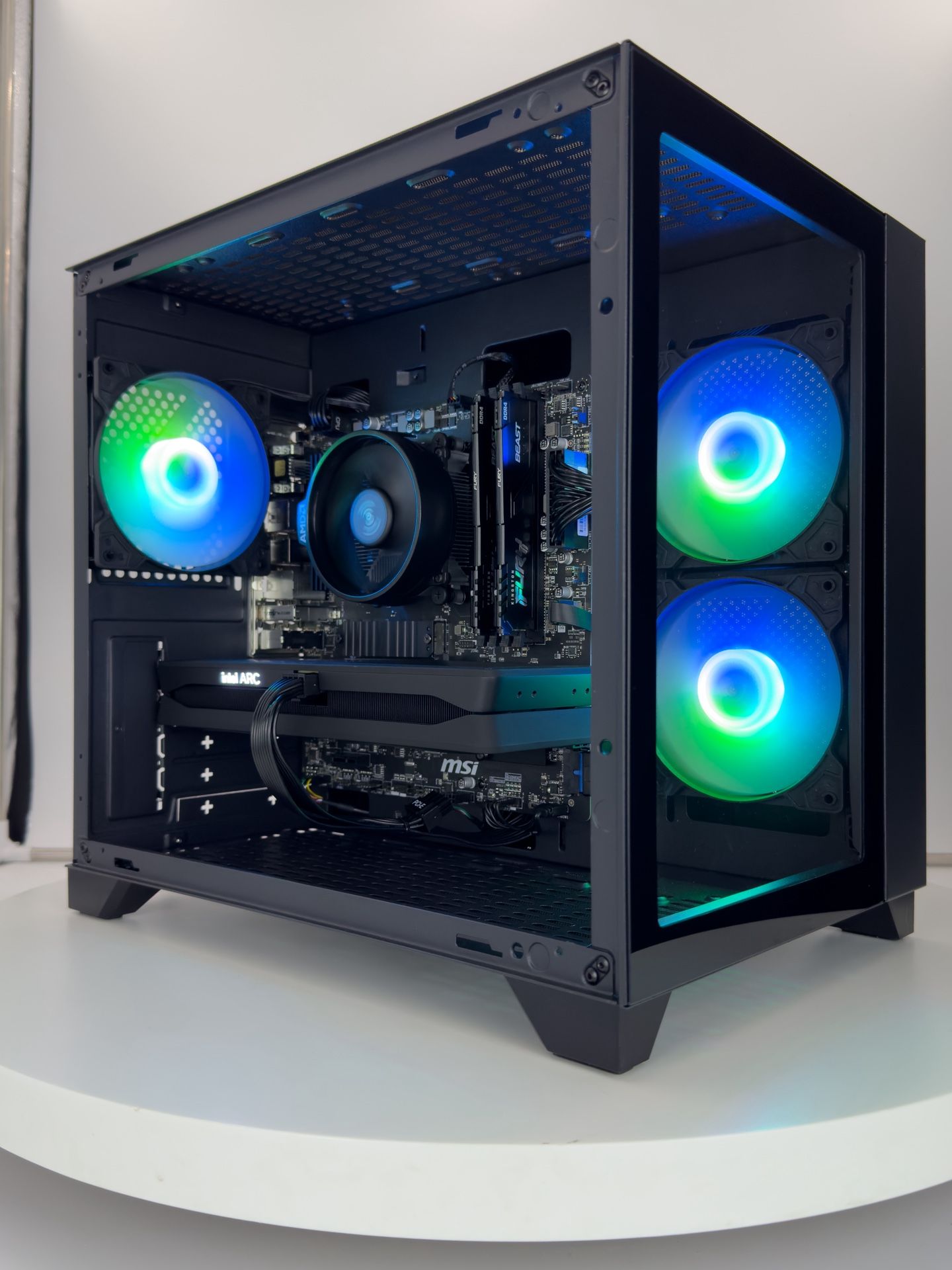 *NEW* Intel ARC B580 AMD Ryzen 5 5500 16GB DDR4 RAM 500GB SSD RGB Gaming PC