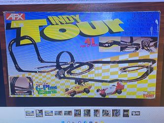 AFX Slot Car Set Vintage Indy Tour As Is