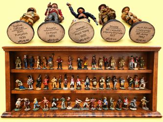 Franklin Mint Fighting Men of the British Empire – Complete  Pewter Collection w/ Display