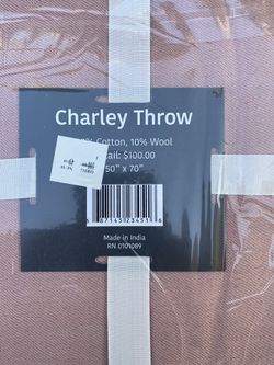 Sparrow & Wren Charley Reversible cotton wool throw blanket