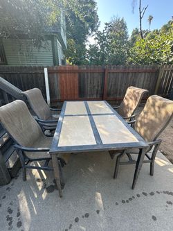 Outdoor Table with Chairs
