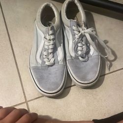 Blue Vans sneakers
