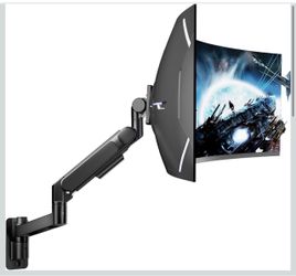 ARES WING Monitor Wall Mount for 24-57 Inch Ultrawide Screen, Black Brazo de monitor de juegos de alta resistencia para 60 libras, resorte de gas de m