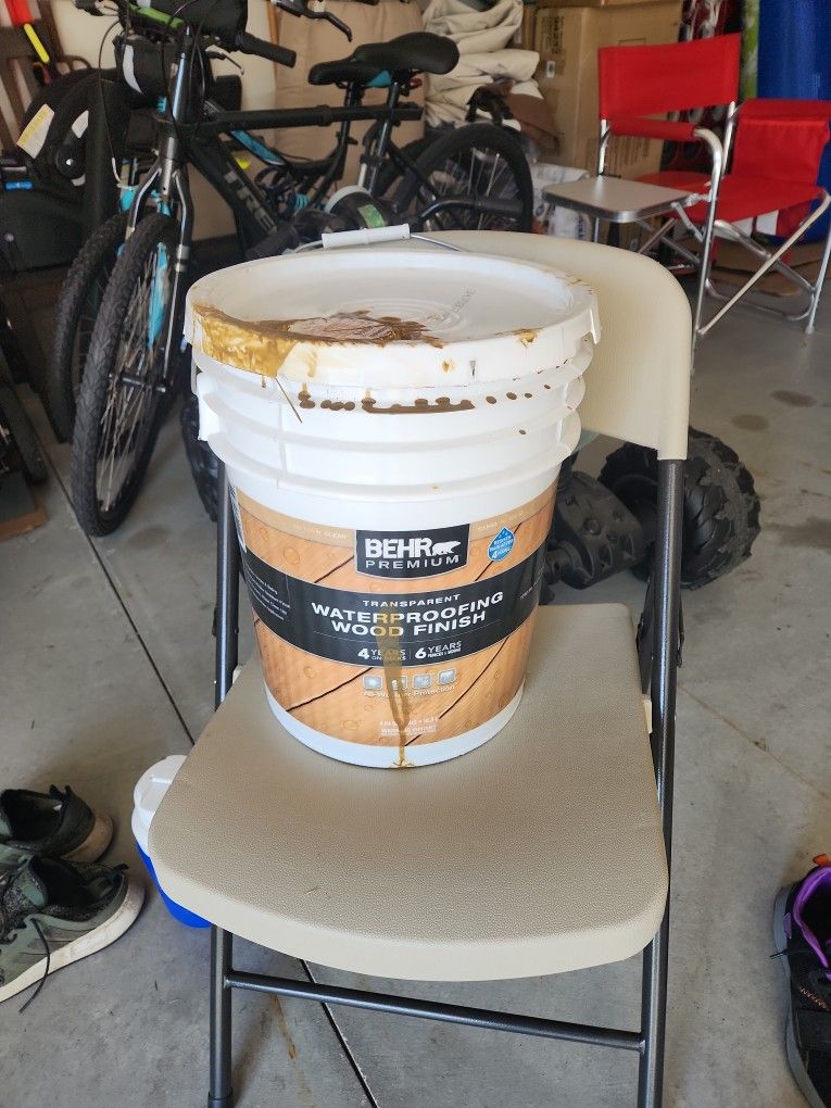 Waterproofing wood finish. 