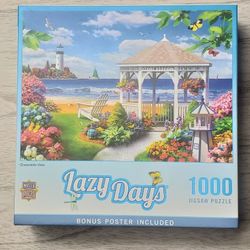 New Puzzle Master Pieces Lazy Days 1000 Piece Oceanside View