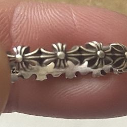 Chrome Hearts Tiny E Ring Silver Size 9/10 Brand New