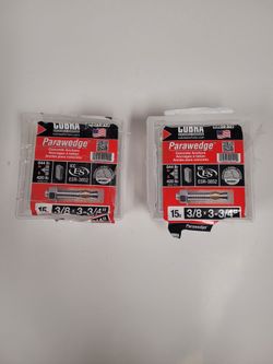Cobra Parawedge 3/8" X 3-3/4" 2-Boxes (15-pack) Total Of 30 Anchors