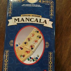 Solid Oak Mancala Game. Like Brand New