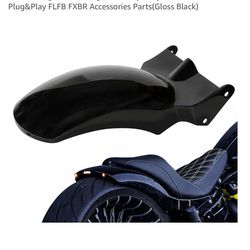 New Motorcycle Rear Fender for Softail Fatboy w/ Lights Gloss Black 2018+