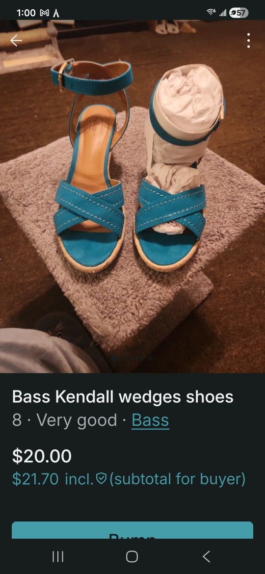 TURQUOISE SPRING WEDGE SHOES