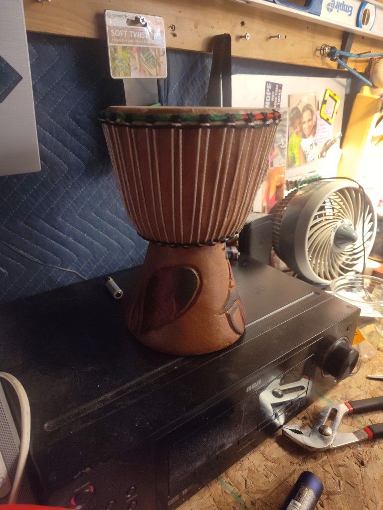 Hand Carved African Djembe Beginners Drum