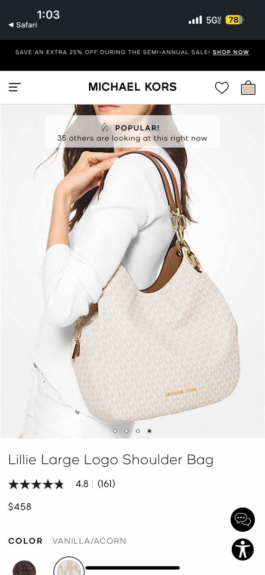 Lillie large logo shoulder bag best sale