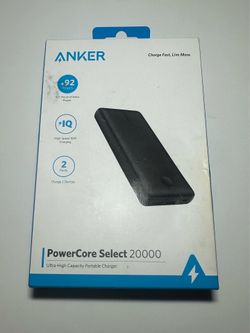 Anker PowerCore Select 20000 mAh Power Bank Dual USB 20k Fast Portable Charger