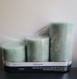 Decorative Pillar Candles Set
