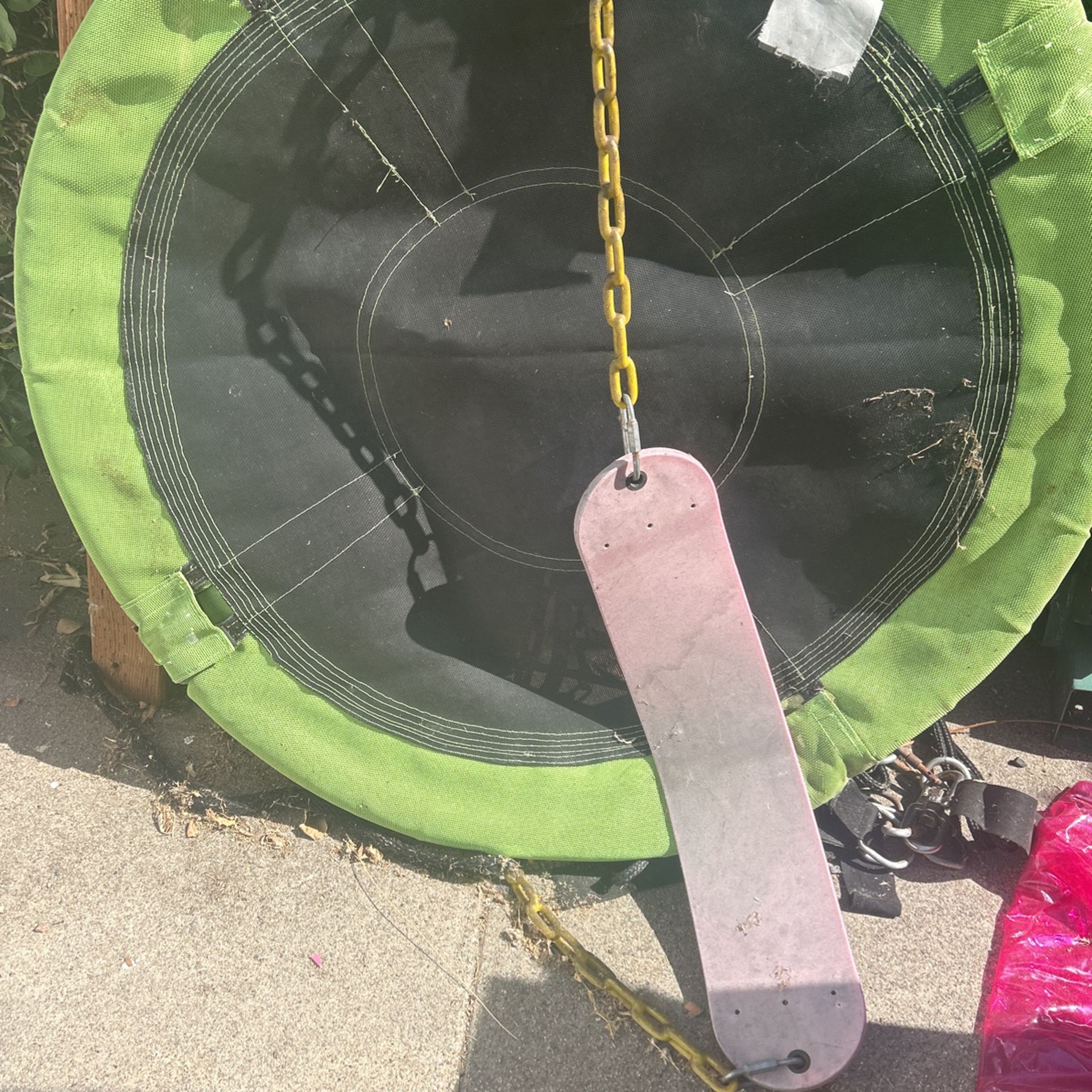 Swing Set With Used Saucer Swing 