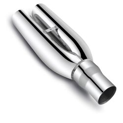 2.5" Inlet 3" Outlet 19" Length Dual Exhaust